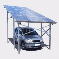 Galvanized Steel Solar Power Parking Lot , Flexible 1-20kw PV Panel Solar Mounting Structure For Carport
